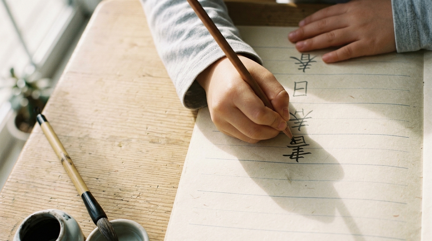 Students in Japanese language class